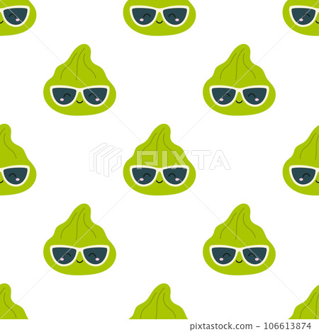 seamless pattern with wasabi character 106613874