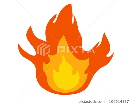 Simple flame icon 106614587