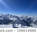Mt. Tsurugidake in winter seen from Mt. Karamatsu in the Northern Alps 106614888