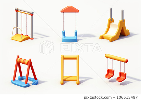 幼兒園遊樂場設備（3D圖片） 106615487