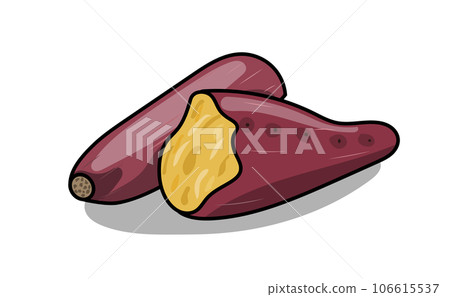 Pop sweet potato illustration material Pop sweet potato illustration material 106615537