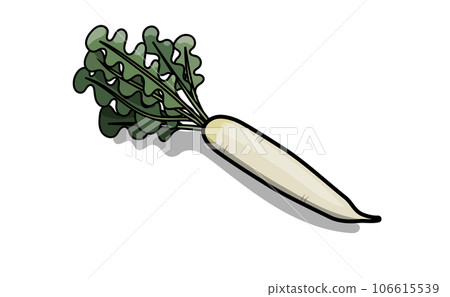 Pop radish illustration material Pop radish illustration material 106615539