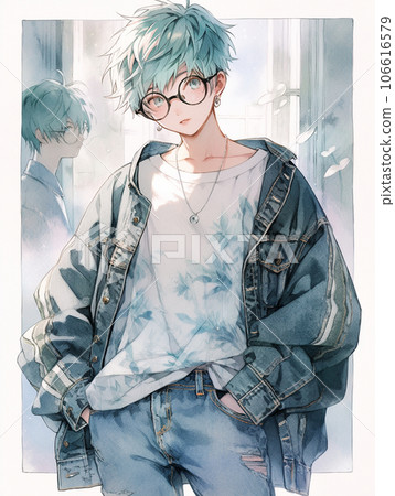 穿牛仔褲的男孩 穿牛仔褲的男孩 106616579