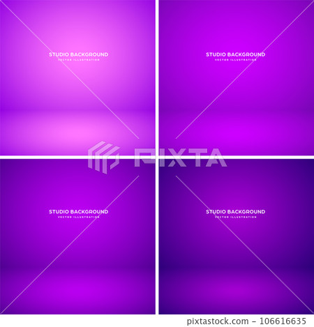 Empty violet studio abstract backgrounds with spotlight effect. Product showcase backdrop. Stage lighting. Vector illustration 106616635