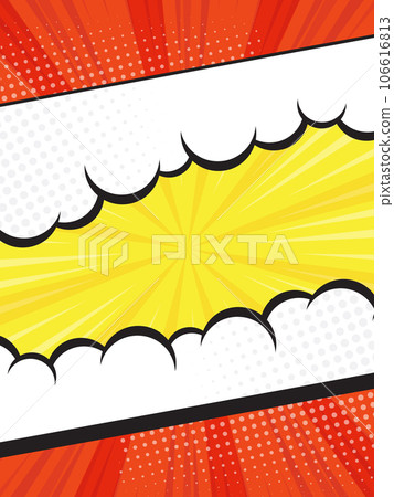 abstract vertical comic book, pop art cartoon with blank speech bubble halftone dotted background abstract vertical comic book, pop art cartoon with blank speech bubble halftone dotted background 106616813