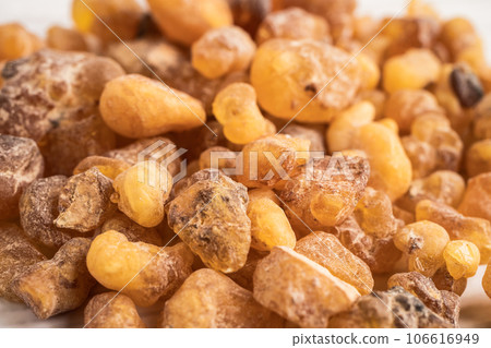 Frankincense or olibanum aromatic resin used in incense and perfumes. Frankincense or olibanum aromatic resin used in incense and perfumes. 106616949