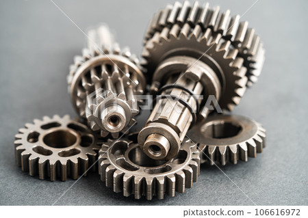 Gear and cogs wheels, clock mechanism, brass metal engine industrial. Gear and cogs wheels, clock mechanism, brass metal engine industrial. 106616972