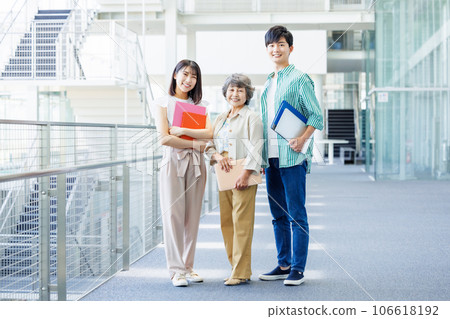 University student, professor, campus image University student, professor, campus image 106618192
