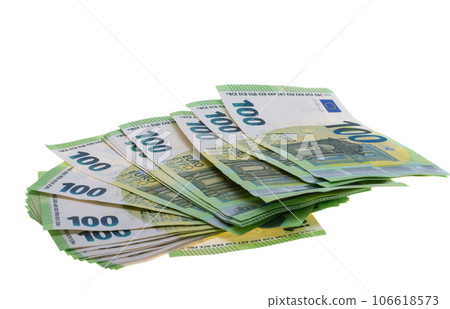 euro banknotes isolated euro banknotes isolated 106618573