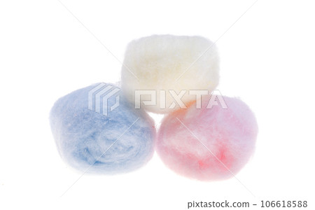 colored cotton balls isolated colored cotton balls isolated 106618588