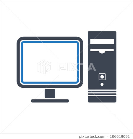 Desktop icon. Vector and glyph Desktop icon. Vector and glyph 106619091