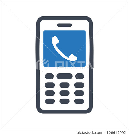 Mobile phone icon. Vector and glyph Mobile phone icon. Vector and glyph 106619092