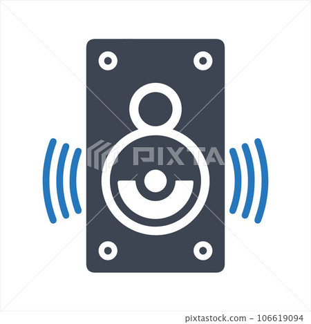 Wireless speaker icon. Vector and glyph Wireless speaker icon. Vector and glyph 106619094