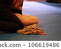 Beautiful girl and man before tying up at shibari festival. reportage footage. 106619486