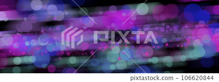 Black background colored with circles in shades of purple and blue. 106620844
