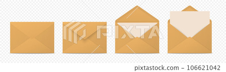 Vector Envelopes with Blank Letter. Folded, Unfolded Isolated Envelope Set. Design Template. Message, Notification, Mailing, Surprise and Congratulations Concept Vector Envelopes with Blank Letter. Folded, Unfolded Isolated Envelope Set. Design Template. Message, Notification, Mailing, Surprise and Congratulations Concept 106621042