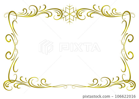 Antique decorative frame. Luxurious and elegant gold frame background. 106622016