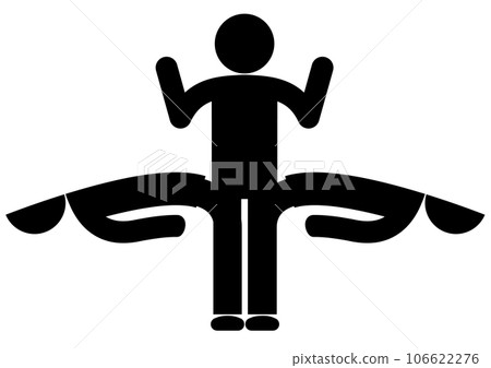 Skilled pictogram. A new me, peeled off. 106622276