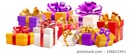 Colored gift boxes 106622441