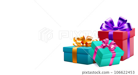 Colored gift boxes 106622453
