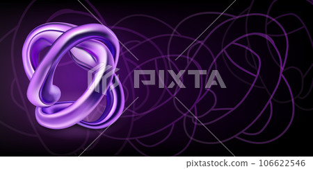 Abstract background with a figure of colored twisted knot Abstract background with a figure of colored twisted knot 106622546