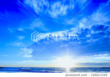 茨城縣海岸美麗的日出 106623389