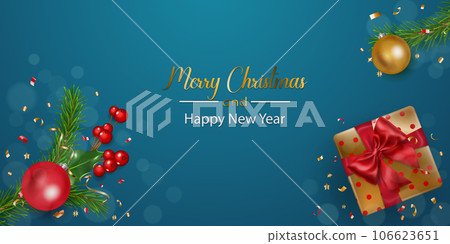 Christmas illustration with New Year symbols 106623651
