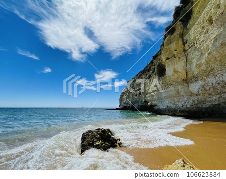Praia do Carvoeiro, in the Algarve region, southern Portugal. Praia do Carvoeiro, in the Algarve region, southern Portugal. 106623884