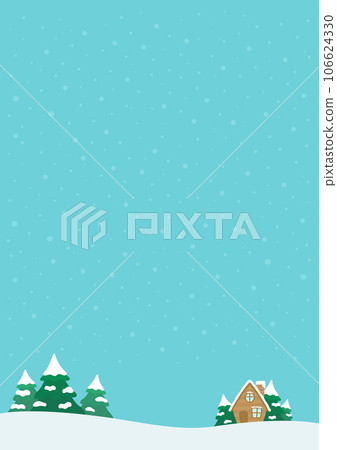 Illustration of a winter landscape with snow 106624330