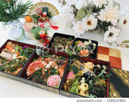 My wife's homemade home cooking, New Year's dishes, New Year's dishes, New Year's, family gatherings, homecoming, Japanese traditions, happy families 106624862