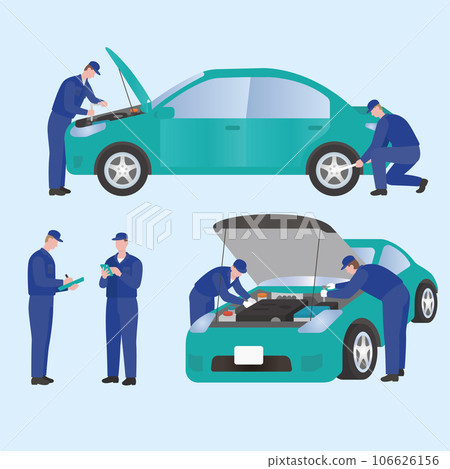 Mechanic illustration Flat vector material 106626156