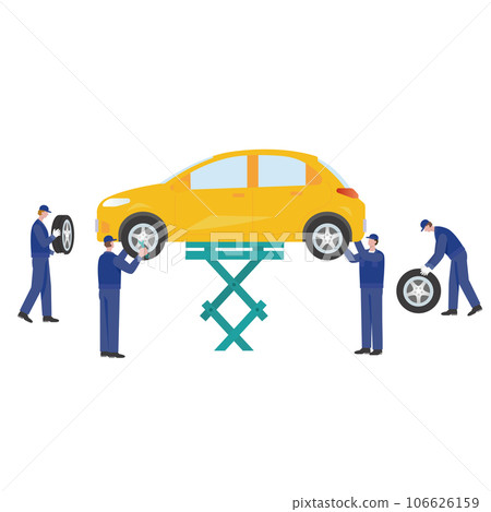 Mechanic illustration Flat vector material 106626159