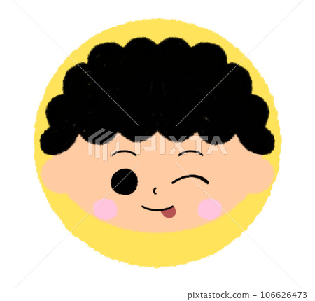 Boy's face icon with tongue out [perfectly colored icon] 106626473