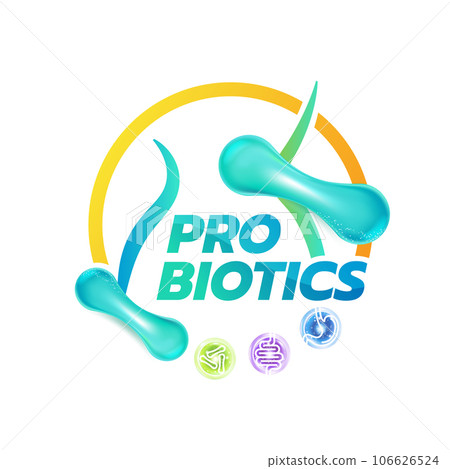 Probiotic Foods Good Bacteria Vector illustration.  106626524