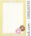 Illustration material: Check pattern, donut, watercolor frame design Illustration material: Check pattern, donut, watercolor frame design 106626595