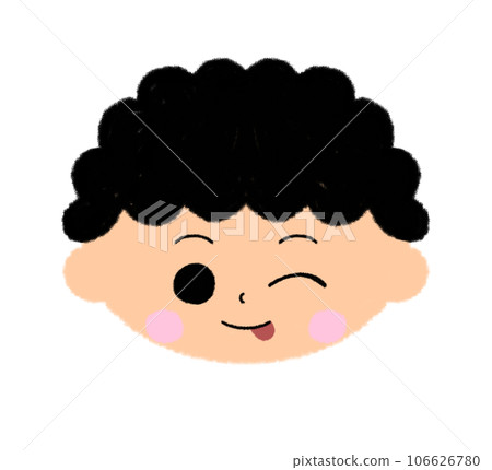 男孩臉圖標伸出舌頭 男孩臉圖標伸出舌頭 106626780