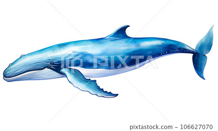 Whale watercolor illustration "AI generated image" 106627070