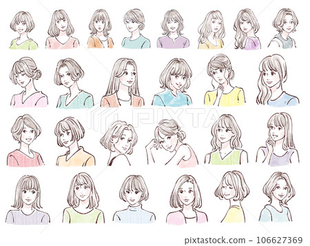 People illustration material set People illustration material set 106627369