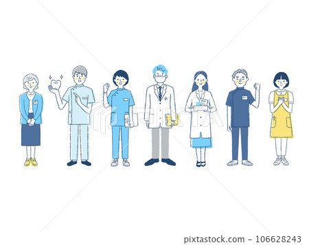 7 different medical professionals 7 different medical professionals 106628243