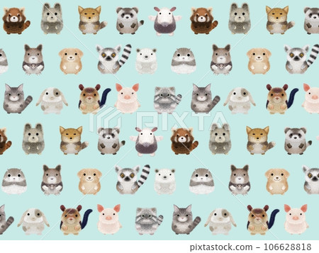 毛茸茸的動物B背景①藍色 106628818