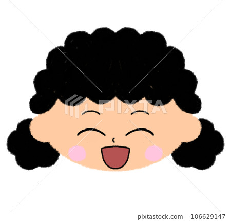 Smiling girl face icon 106629147