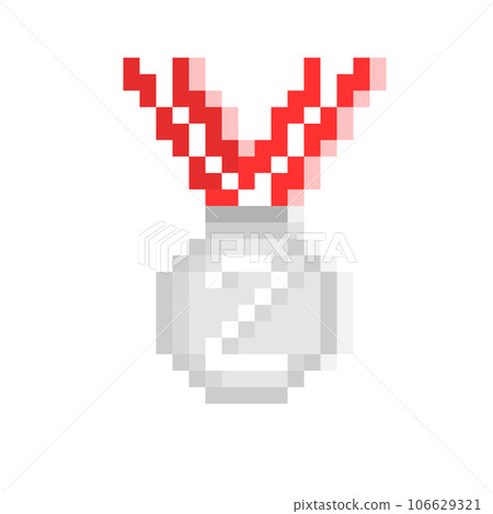 2nd Medal pixelated 2nd Medal pixelated 106629321