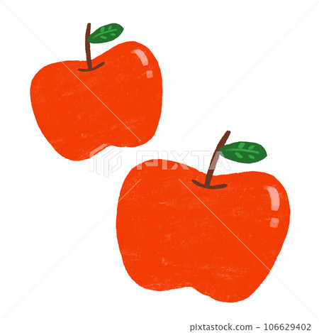 兩個可愛的蘋果手繪插圖 兩個可愛的蘋果手繪插圖 106629402