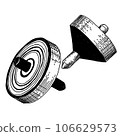 旋轉陀螺筆繪圖/手繪插圖 106629573
