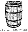 復古風格桶筆劃/手繪插畫 106629581