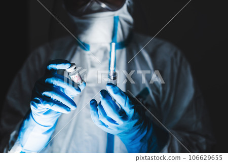 Men in protective clothing for infectious disease control 106629655