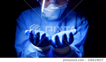 Men in protective clothing for infectious disease control 106629657