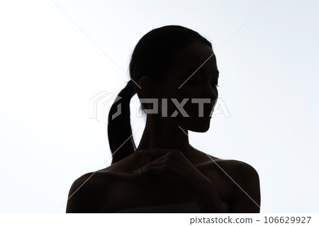 beautiful woman silhouette beautiful woman silhouette 106629927