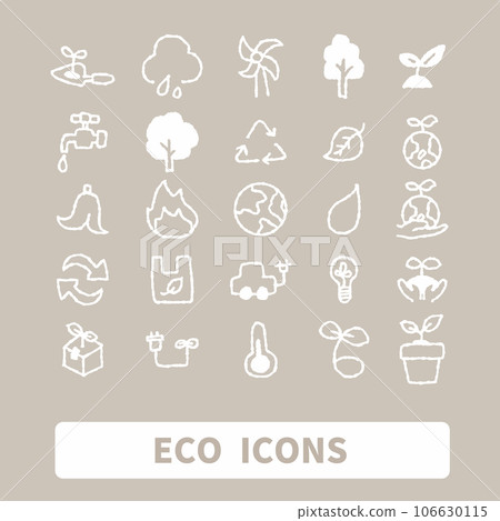 簡單的手寫生態/SDGs 圖標集 106630115