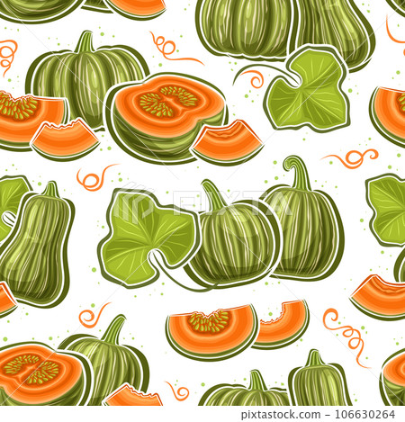 Vector Kabocha Seamless Pattern 106630264